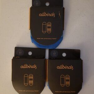 3 Pr Allbirds Unisex Trino Sprinters No Show Socks Pacific Blue Medium Women Men